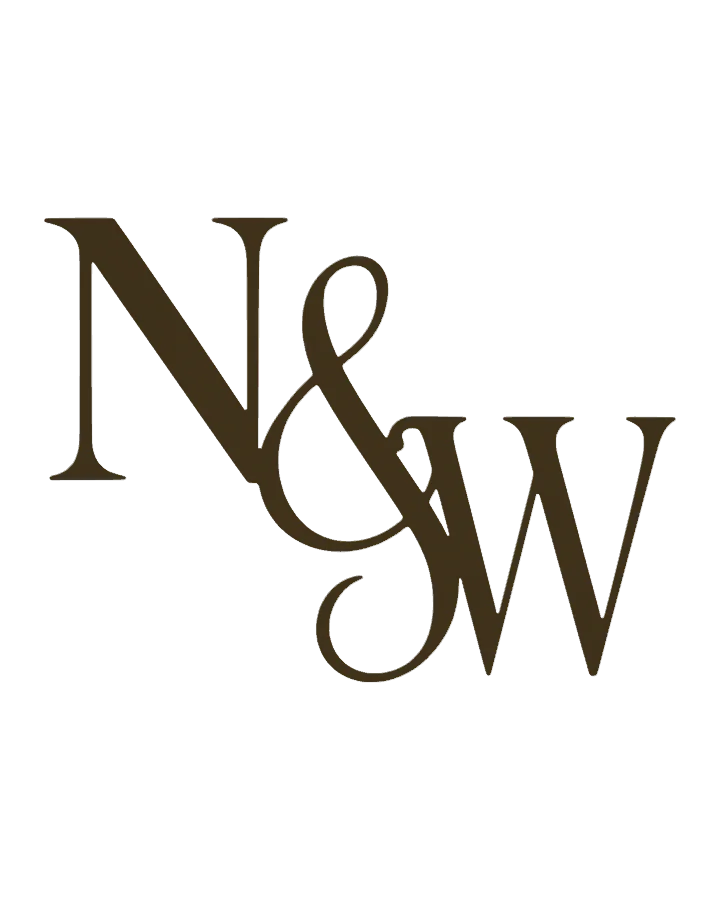 Interactive metallic-gold 3D model of the N & W cake topper
